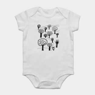 trees with path trough Baby Bodysuit
